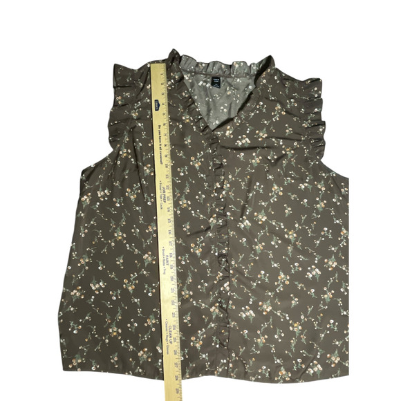 SHEIN Curve Brown Floral Print Blouse Women's Plus Size 4XL - Picture 8 of 8